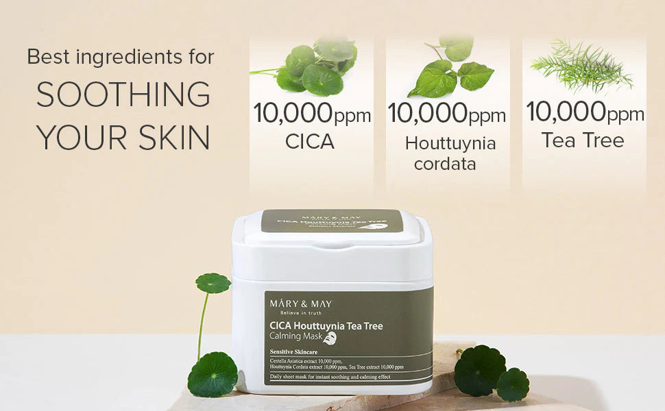 Cica Houttuynia Tea Tree Calming Mask – Mascarillas calmantes