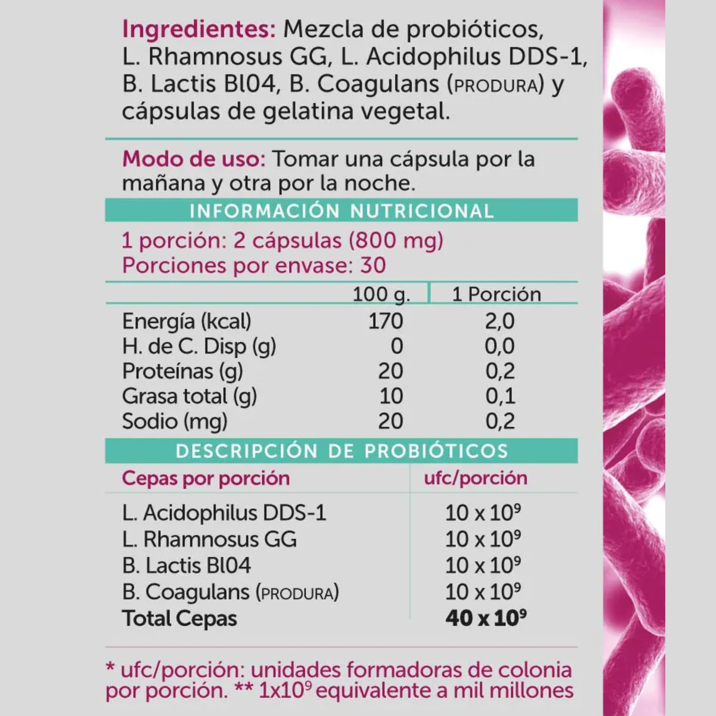 Probiotic Plus 40b mujer 60 Cap