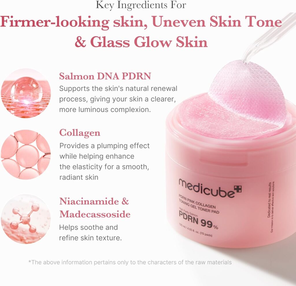 PDRN Pink Toner Gel Pads – 70 pzs