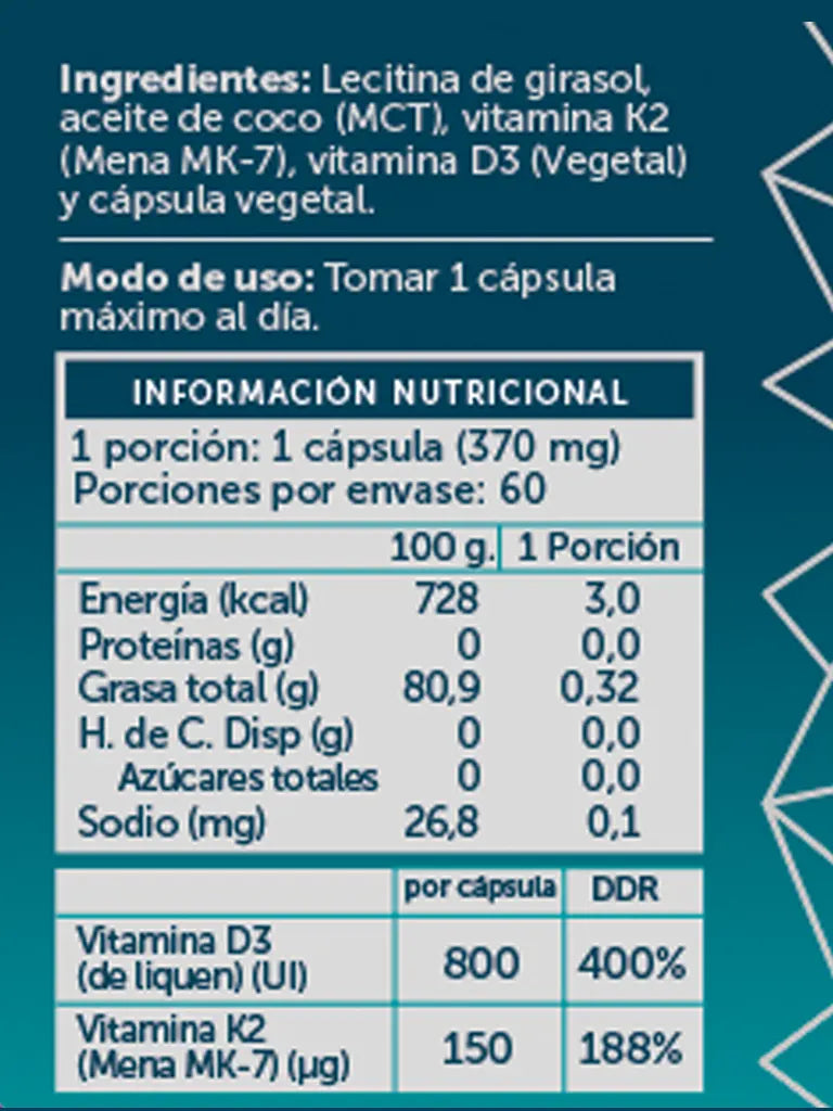 Vitamina D3+K2 Plus