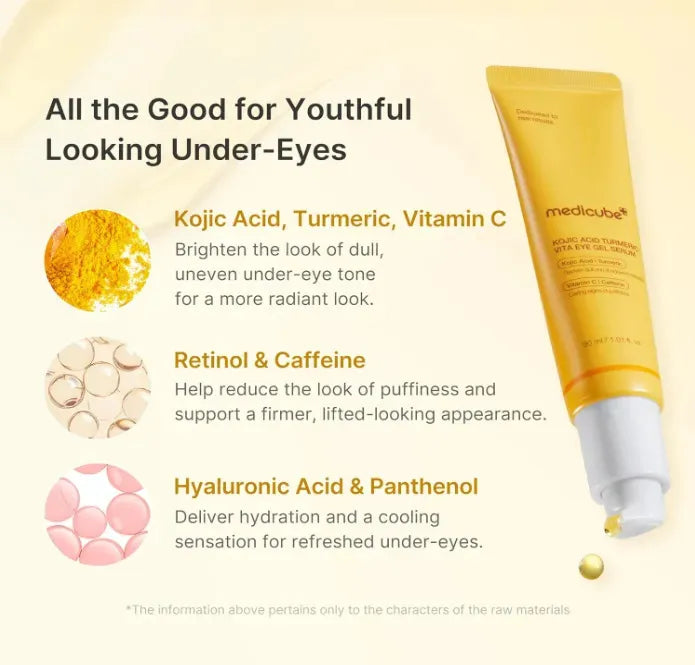Kojic Acid Turmeric Vita Eye Gel Serum Contorno Ojos 30ml
