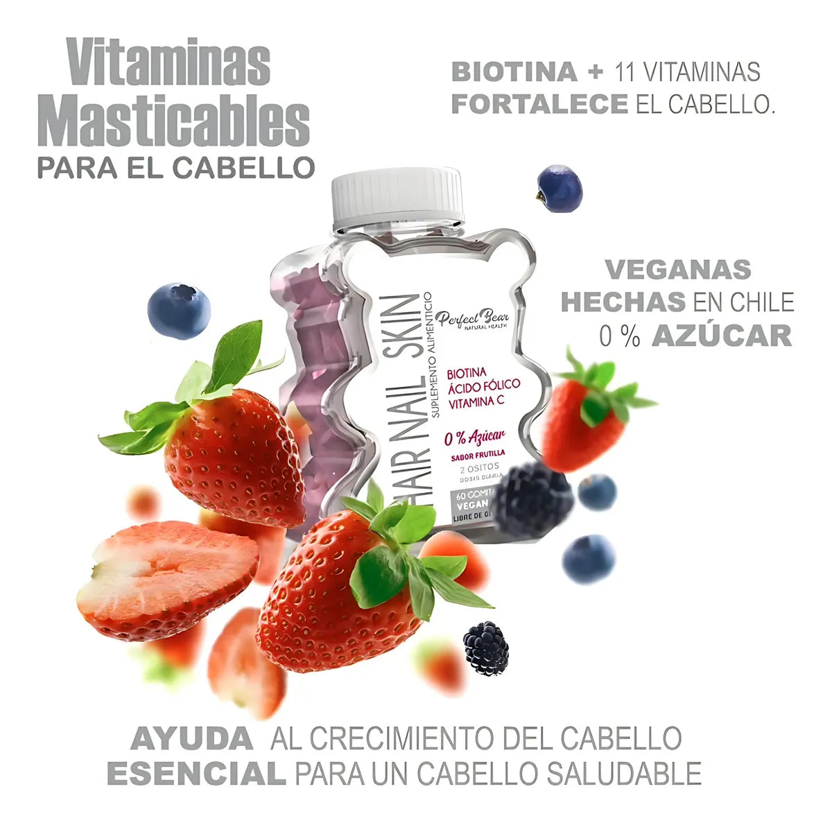 Perfect Bear Biotina, Acido Folico y Vitamina C