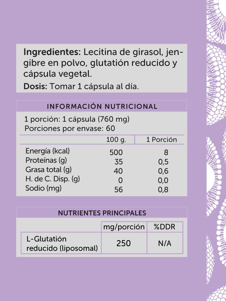 L-Glutatión Liposomal 60 cápsulas