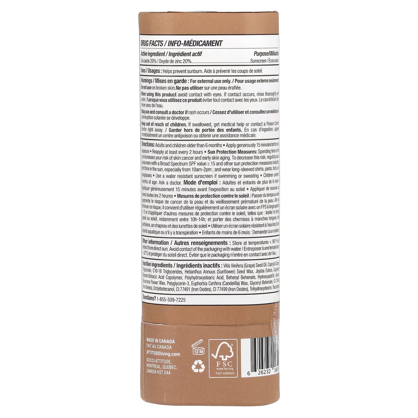 Attitude Oceanly Tinted Mineral Sunscreen Face Stick