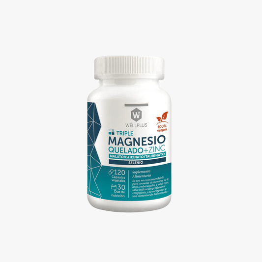 Triple Magnesio Quelado + Zinc 120 cápsulas