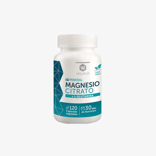 Magnesio Citrato + L - Glutamina 120 cápsulas