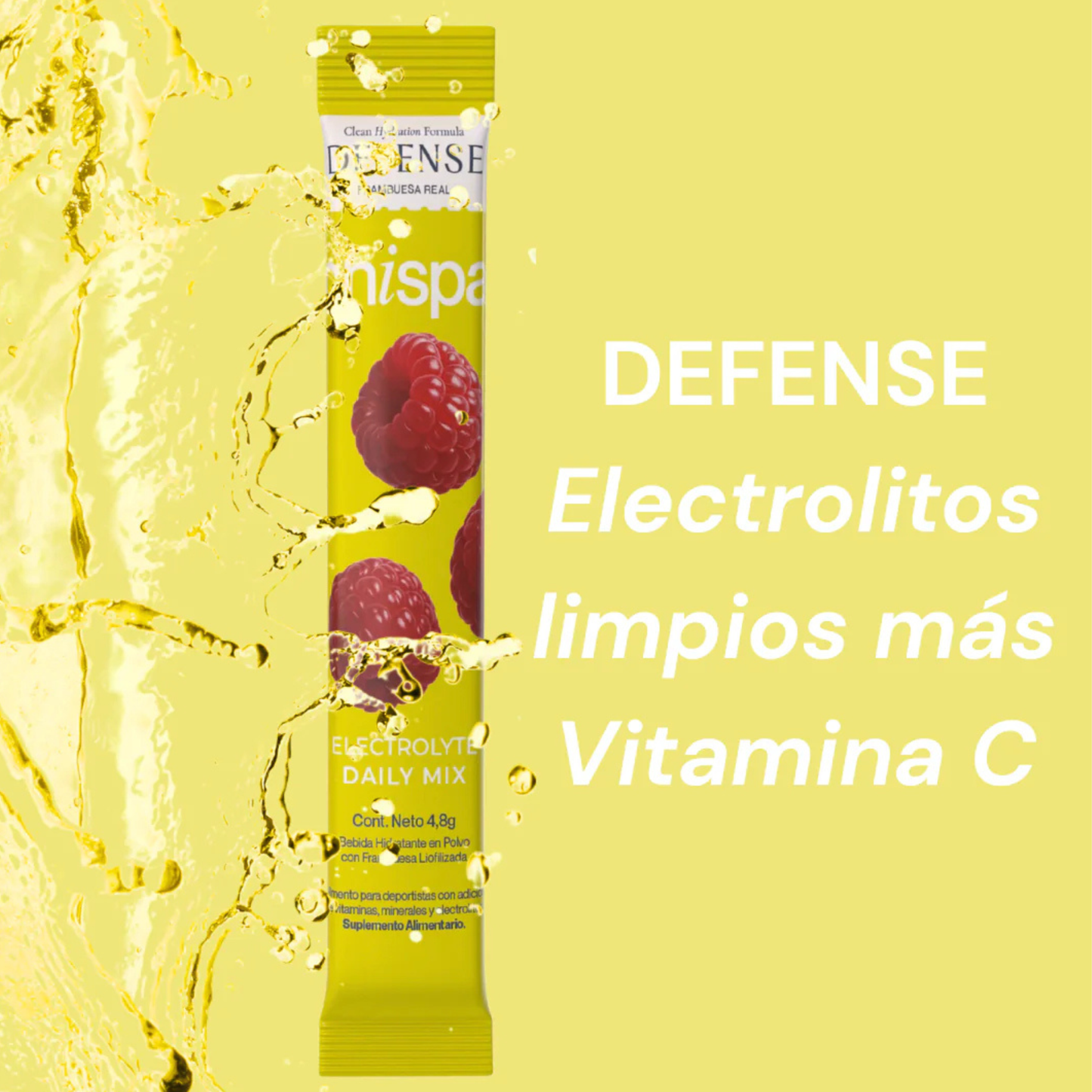DEFENSE Electrolitos + Vitamina C, D y Zinc | 30 Sachets