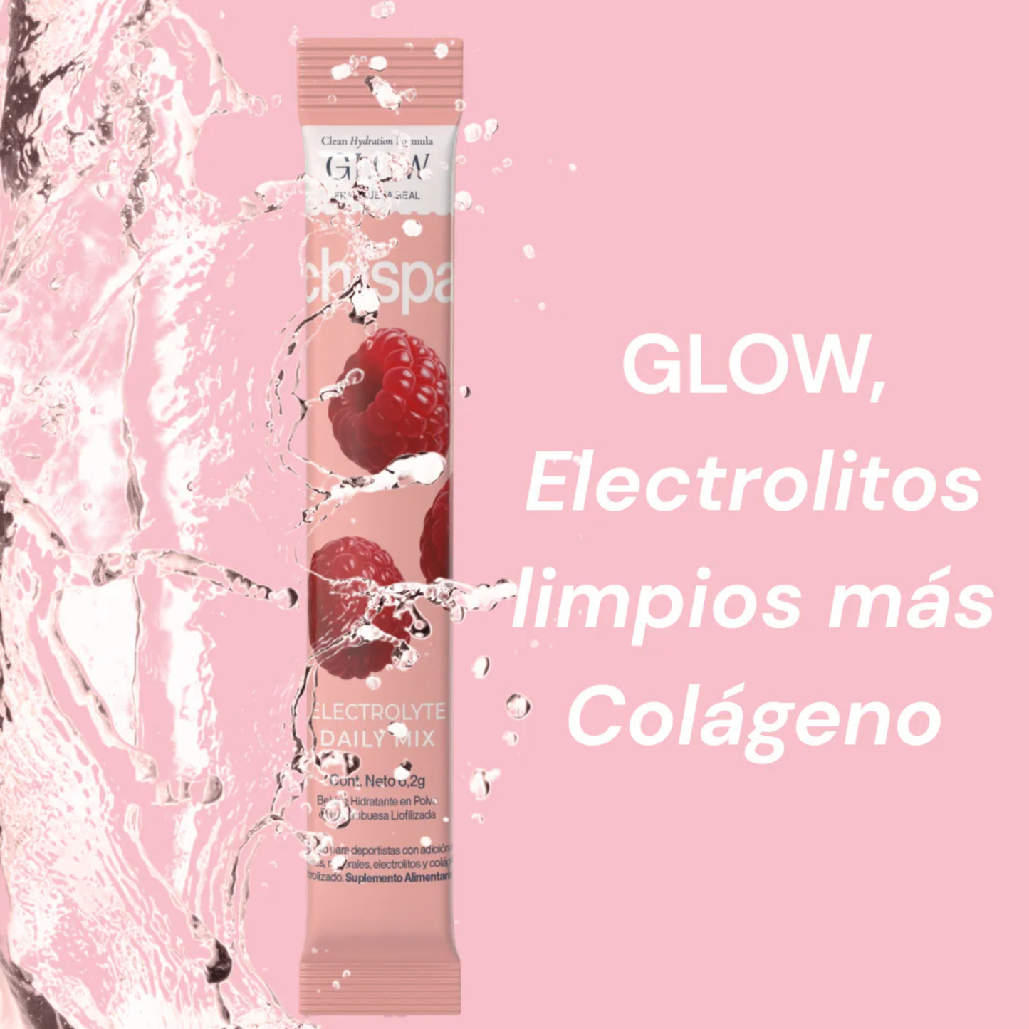 GLOW Electrolitos + Colágeno | 30 Sachets.