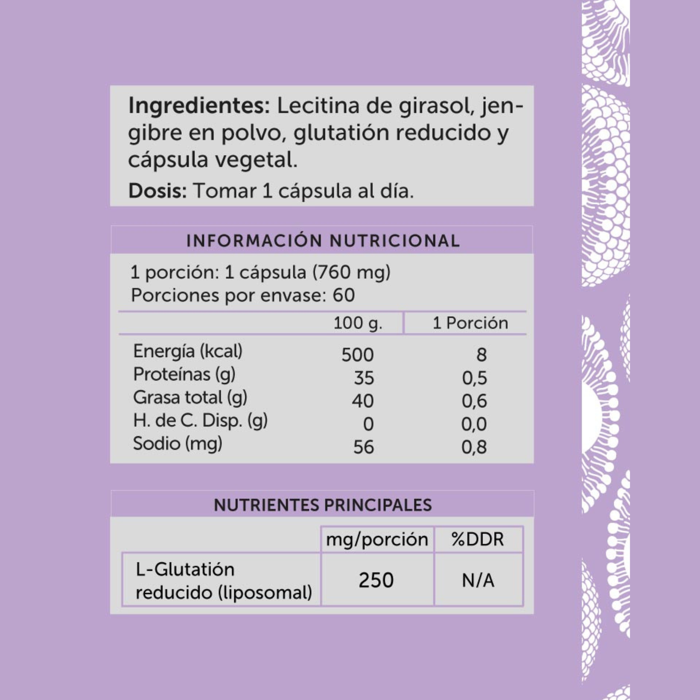 L-Glutatión Liposomal 60 cápsulas