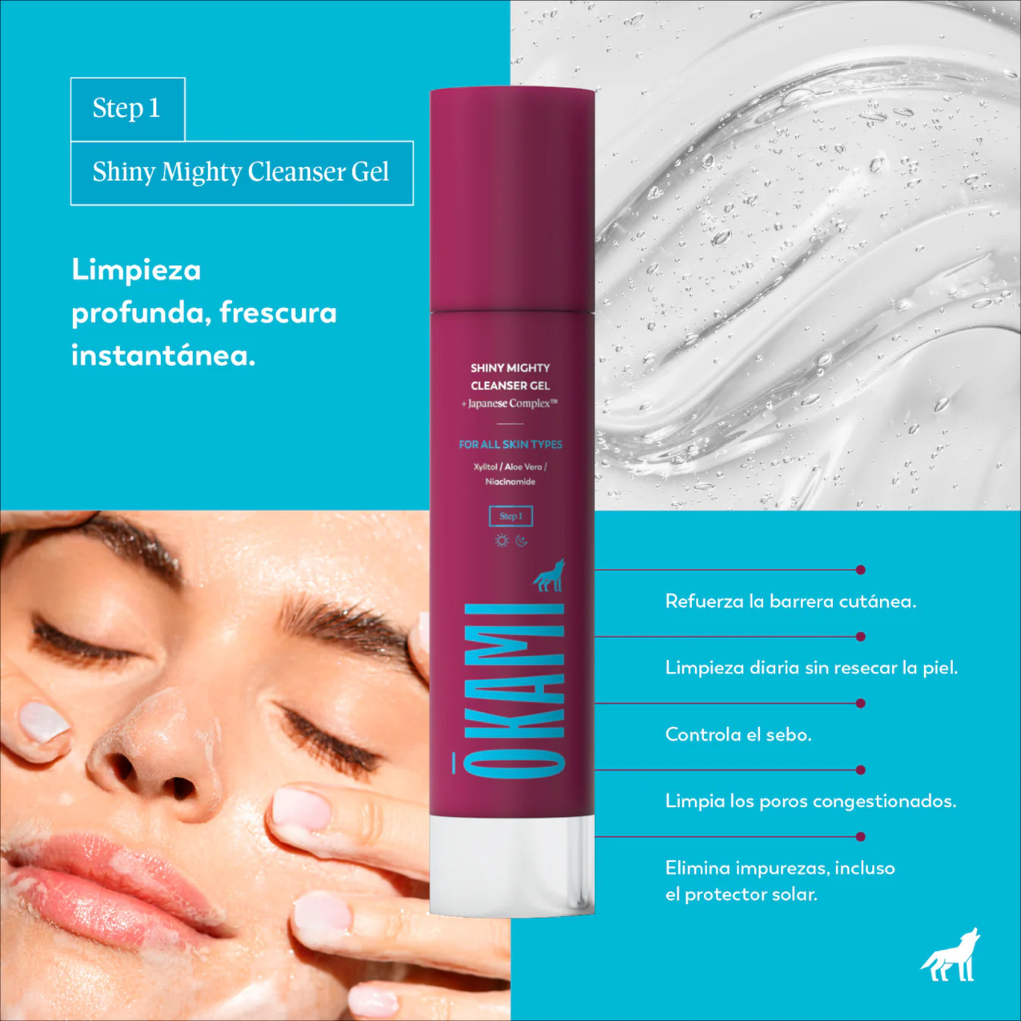 Gel limpiador Shiny Mighty Cleanser Gel 120 ml