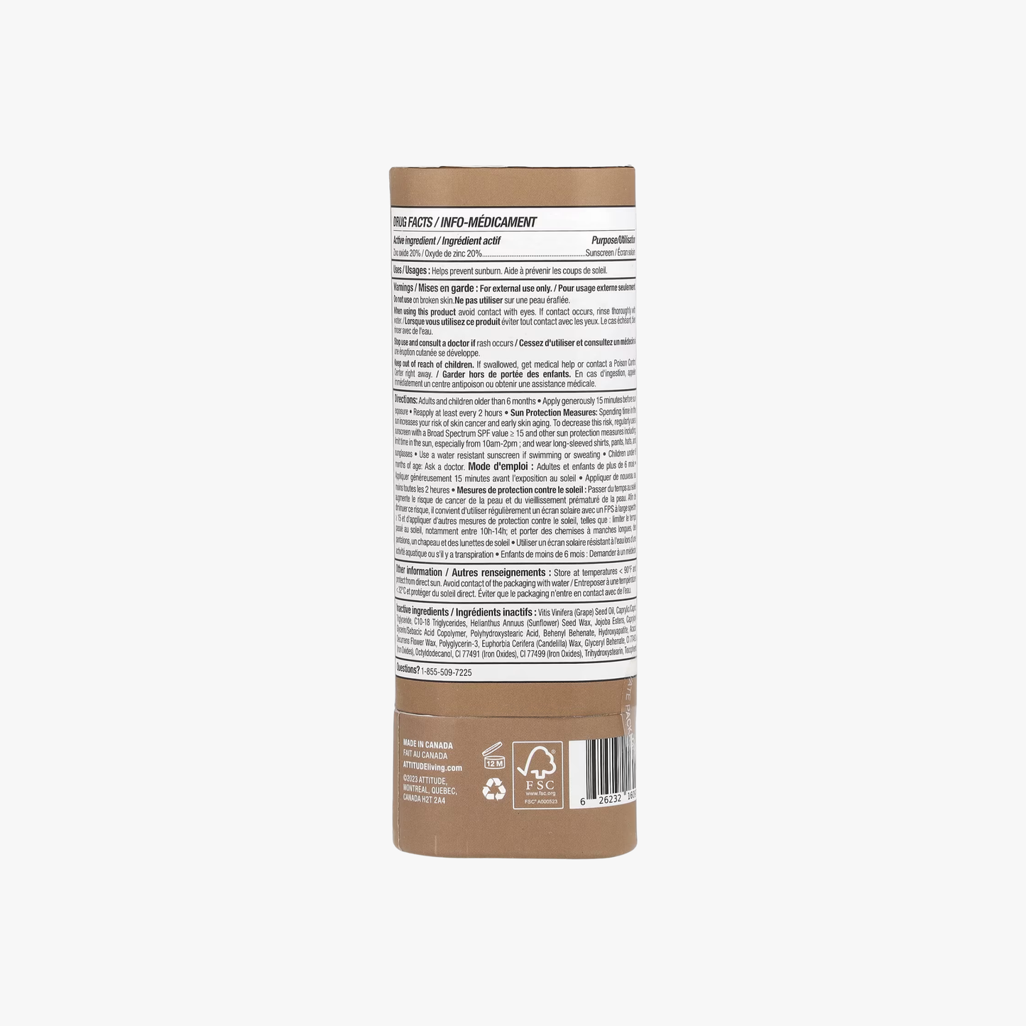 Attitude Oceanly Tinted Mineral Sunscreen Face Stick
