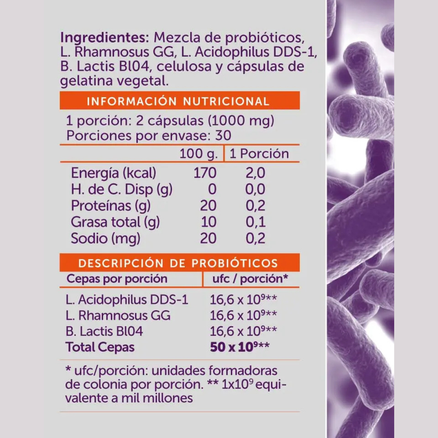 Probiotic Plus 50b 60 Cápsulas