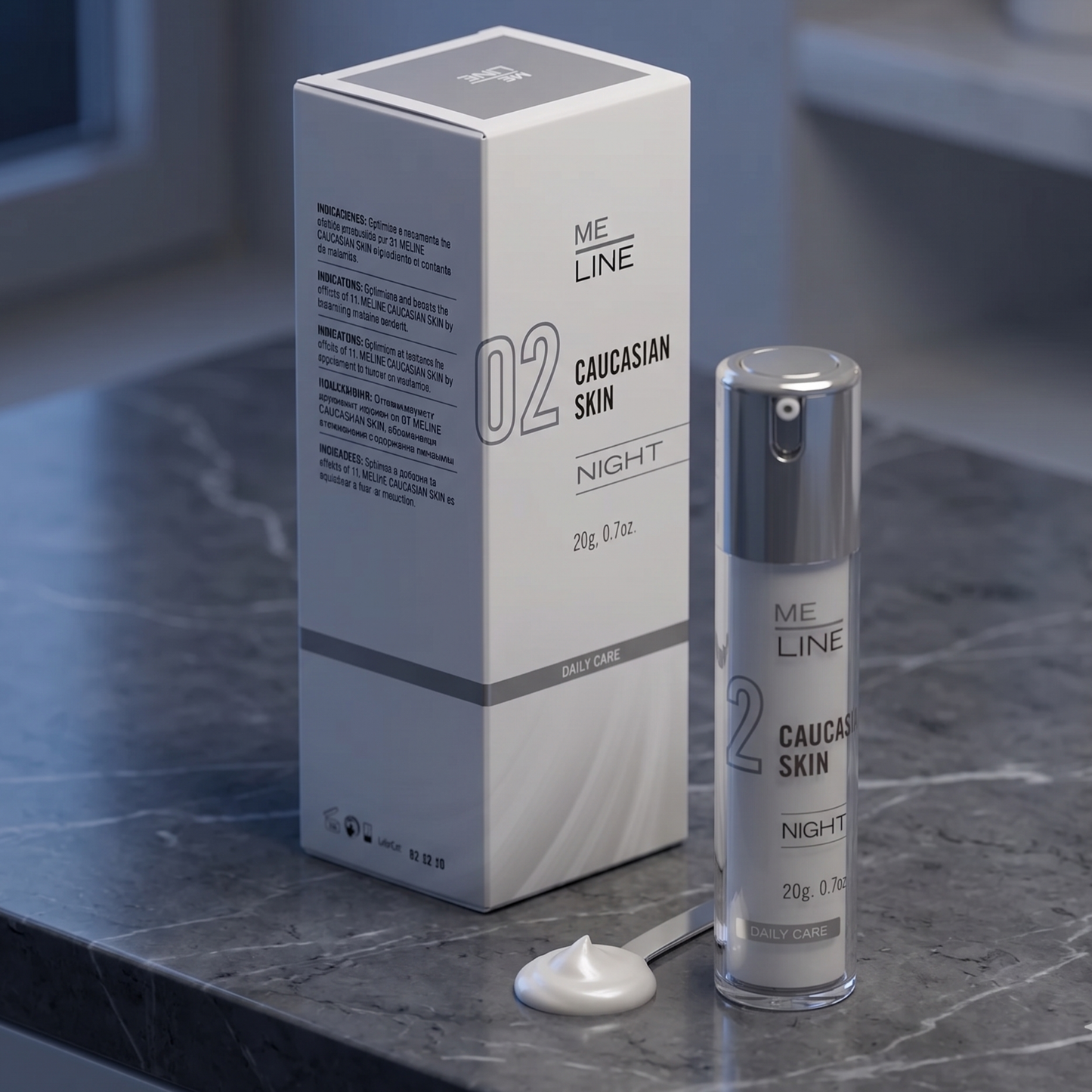 Me Line Caucasian Night - Tratamiento despigmentante de noche para piel clara y antienvejecimiento con retinal 20 ml