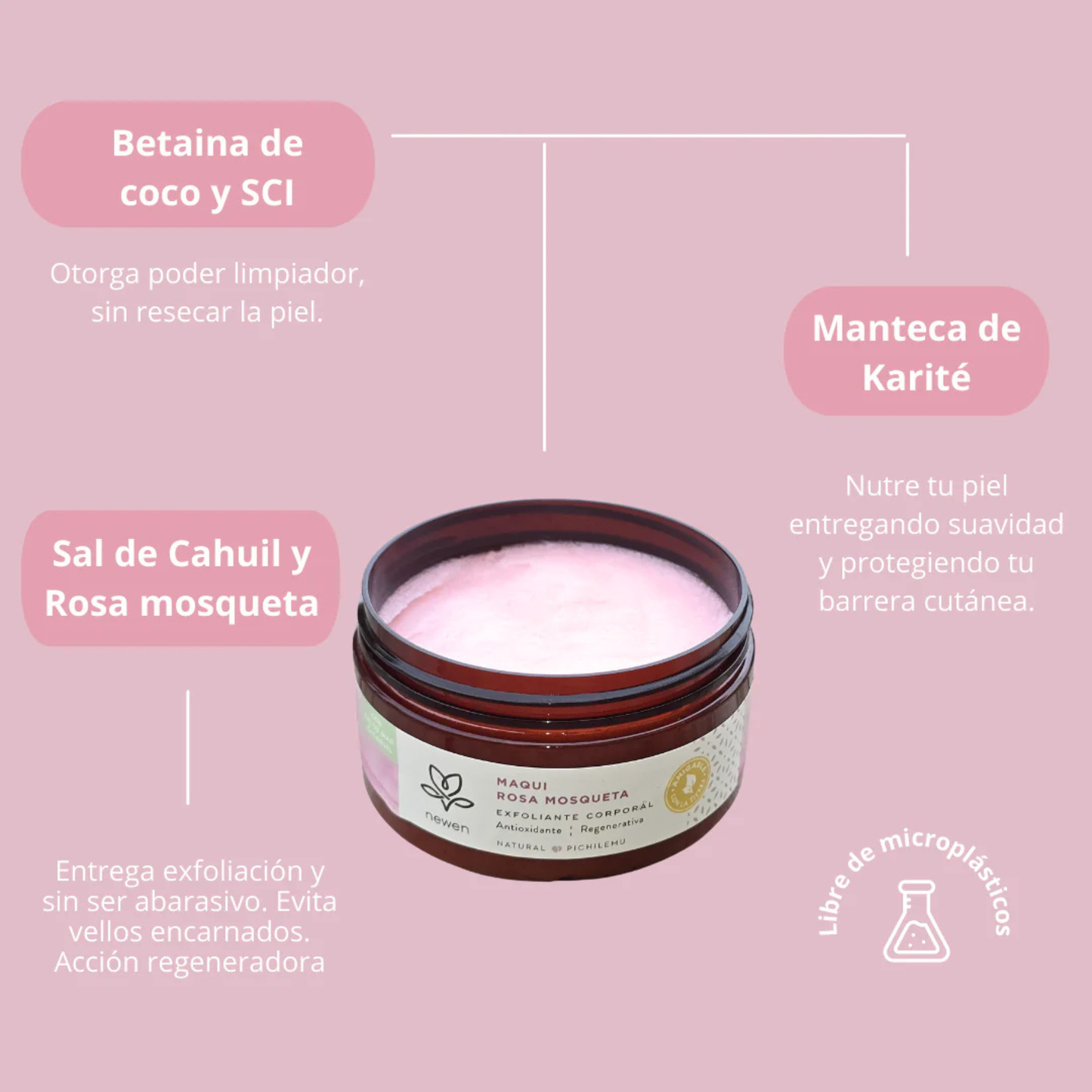 Newen Exfoliante Corporal Maqui-Rosa Mosqueta 200gr