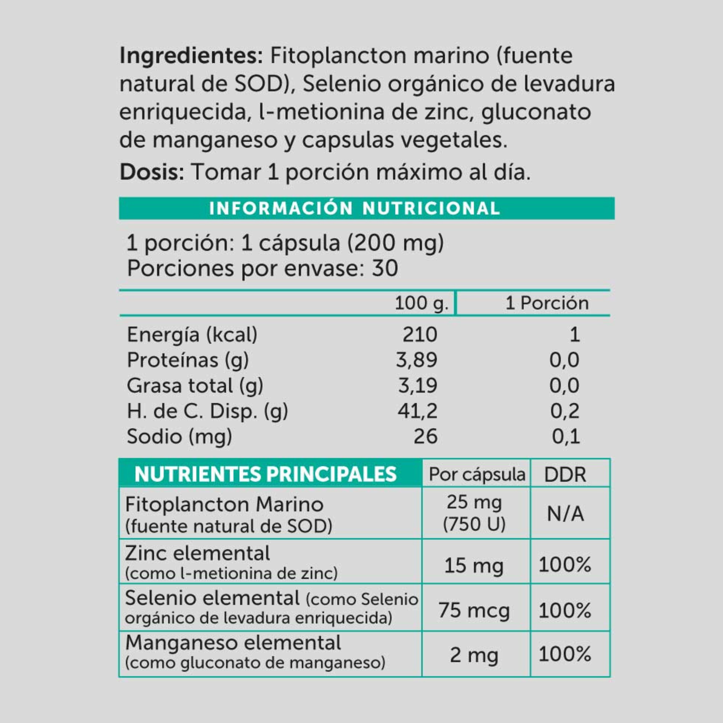 SOD 750 30 Cápsulas