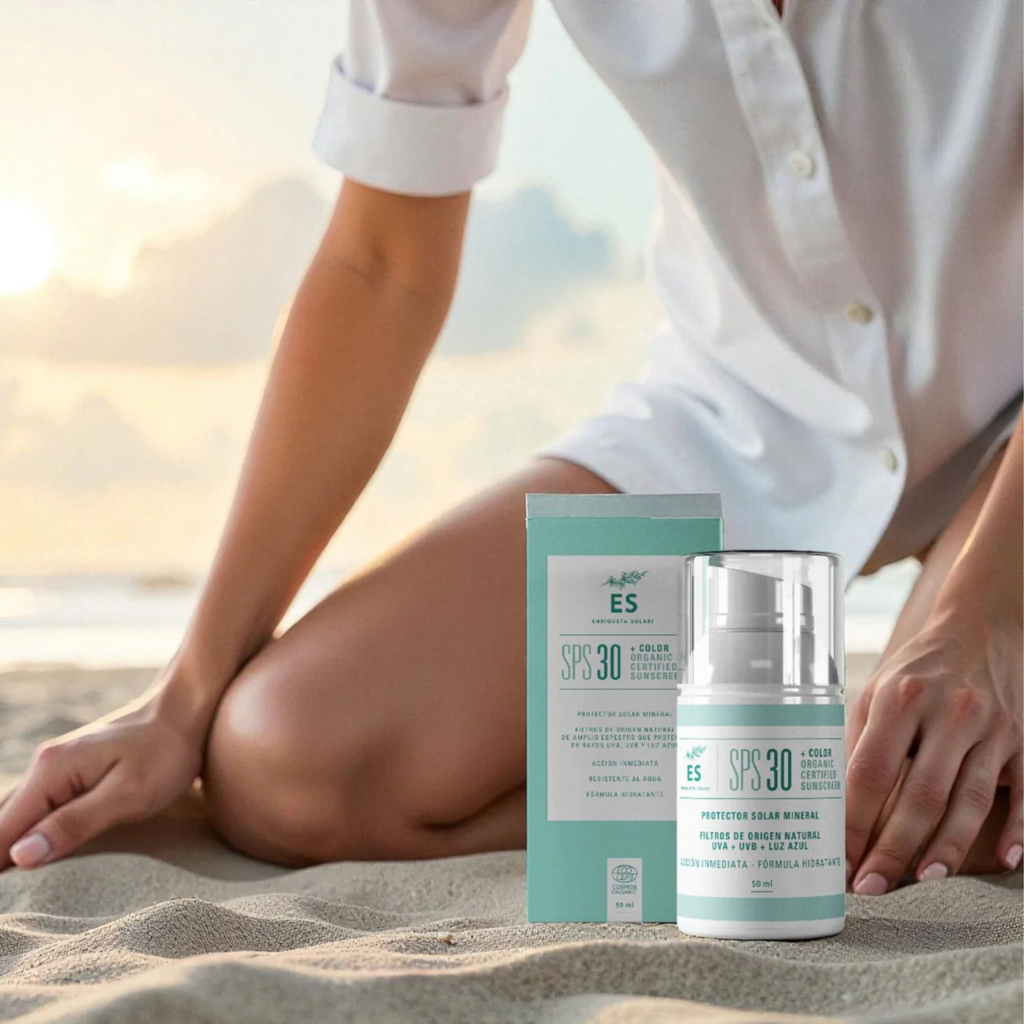 Organic Sunscreen + SPF 30 + Color 50 ml