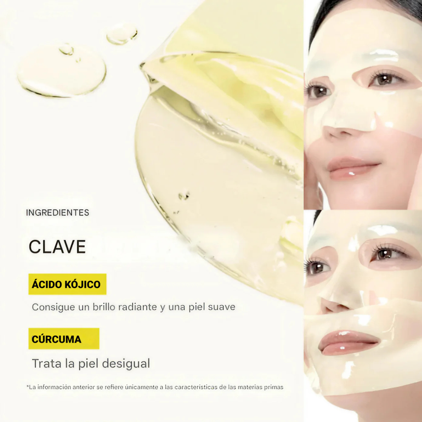 Mascara Hydrogel Kojic Acid & Turmeric - Despigmentante