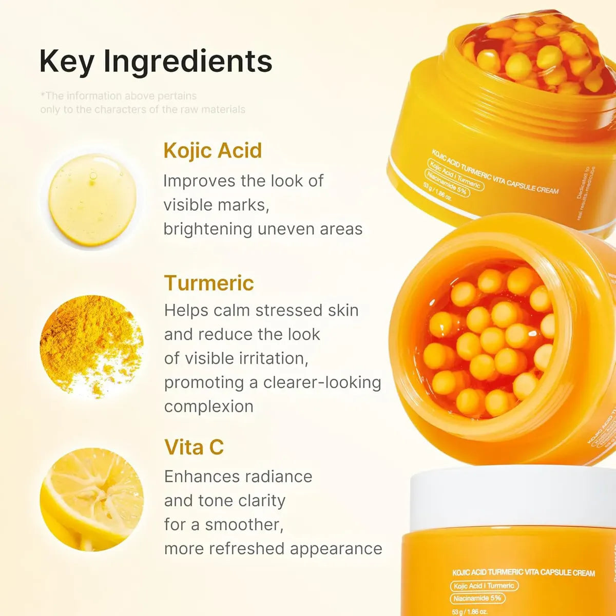 Kojic Acid Turmeric Vita Capsule Crema Despigmentante 53 G