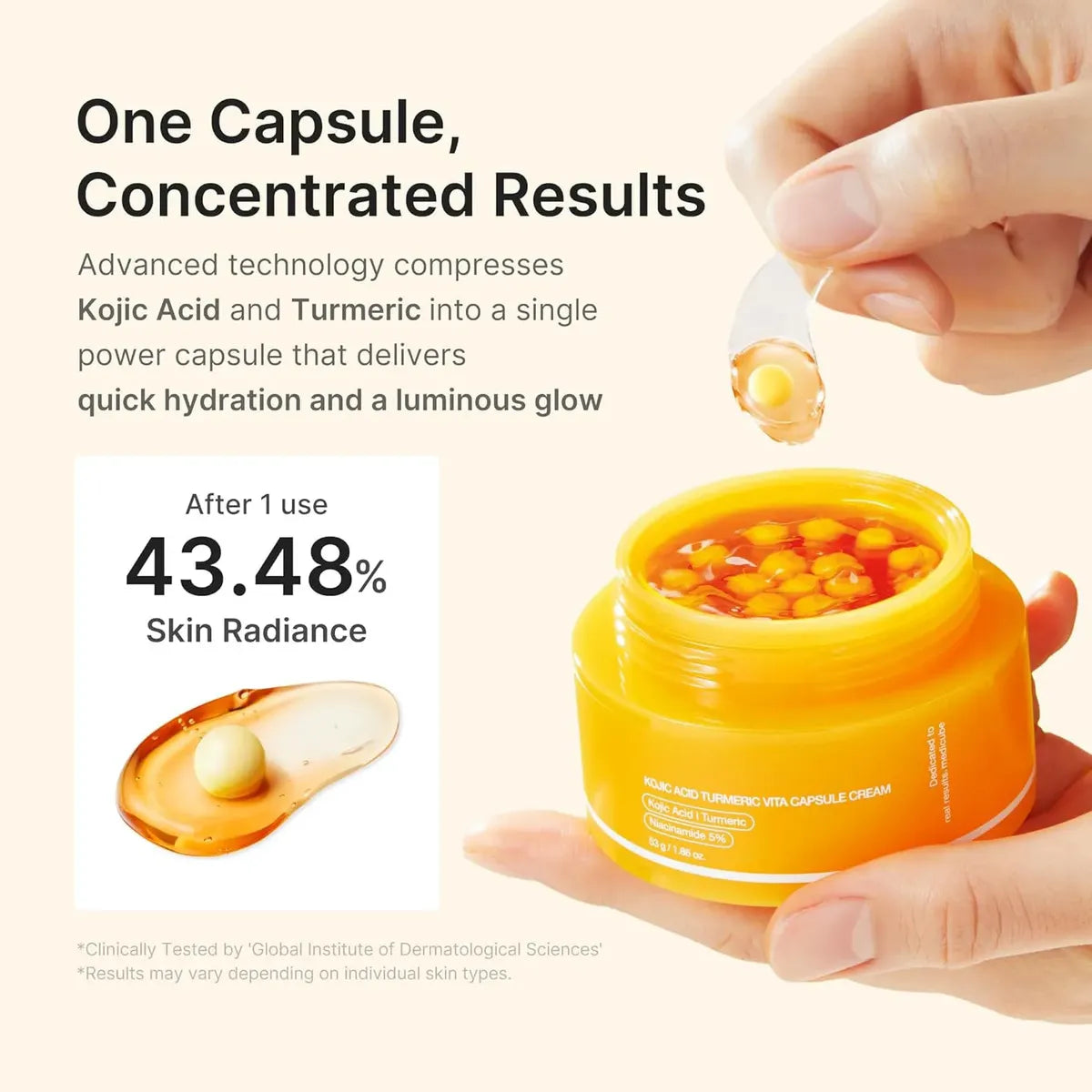 Kojic Acid Turmeric Vita Capsule Crema Despigmentante 53 G