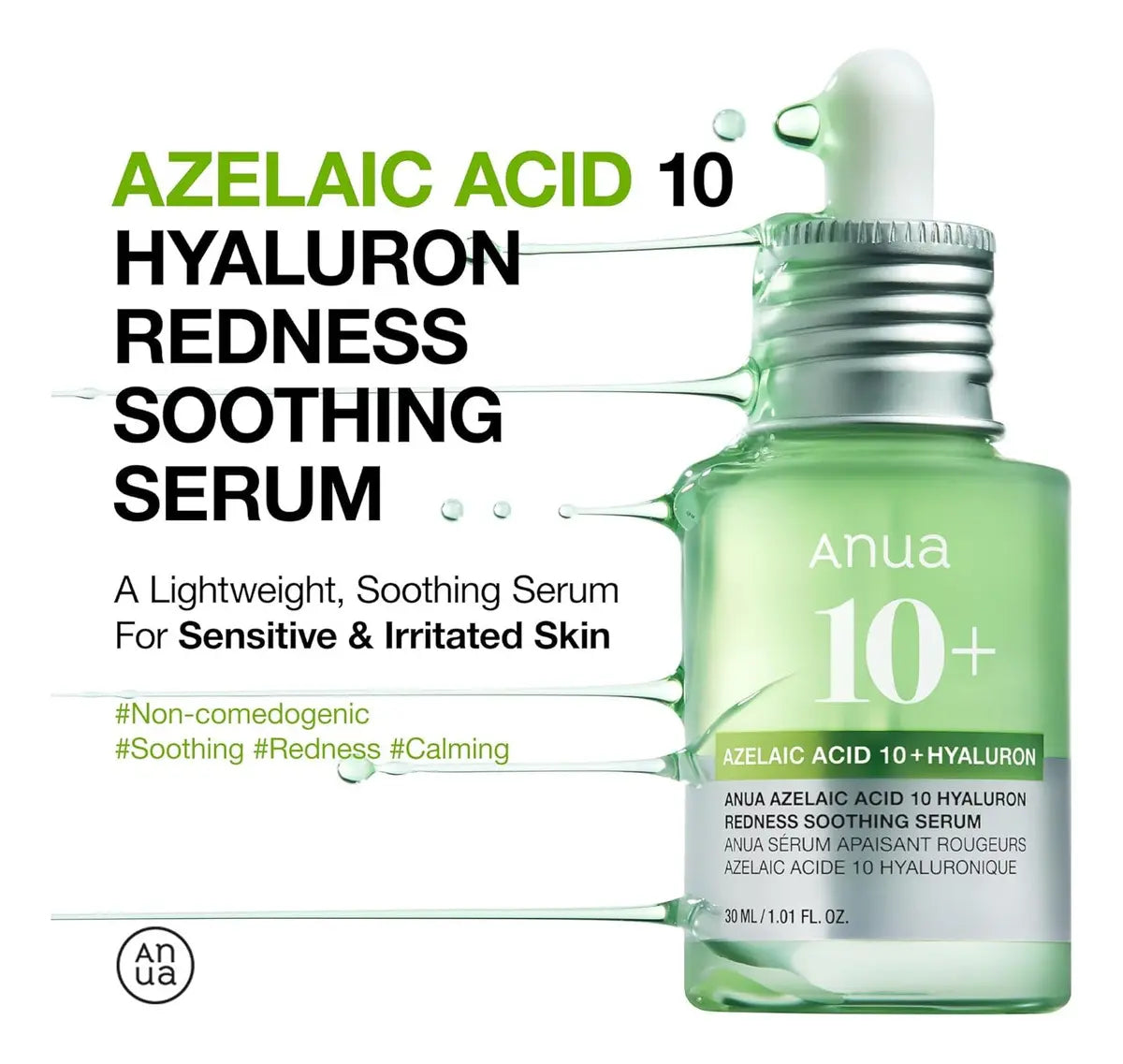 Azelaic Acid 10 Hyaluron Redness Soothing Serum 30 ml