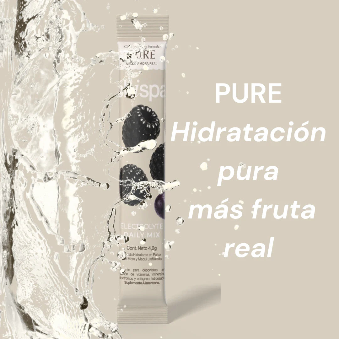 PURE 100% Electrolitos | 30 Sachets Sabor Mora-Arandano