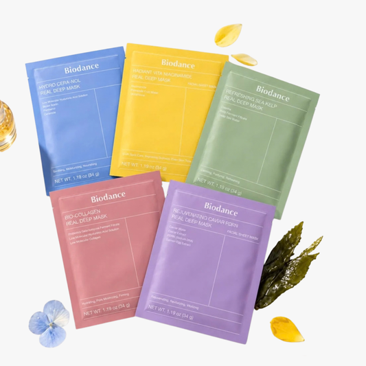 Pack 5 Mascarillas HydroGel (Hidratante, Radiante, Refrescante, Colageno, Rejuvenecedora)