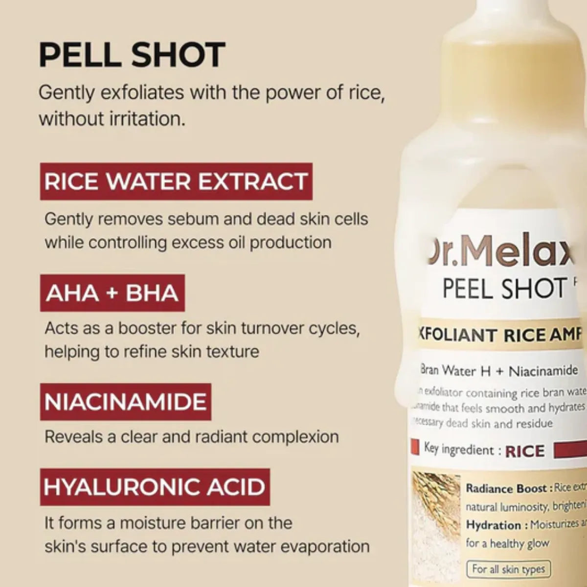 Peel Shot Exfoliating White Rice Ampoule 80 ml